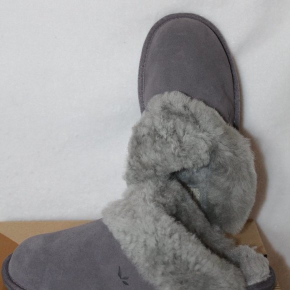 NEW UGG KOOLABURRA GRAY FUR SUEDE SLIPPERS‎ - Picture 7 of 8
